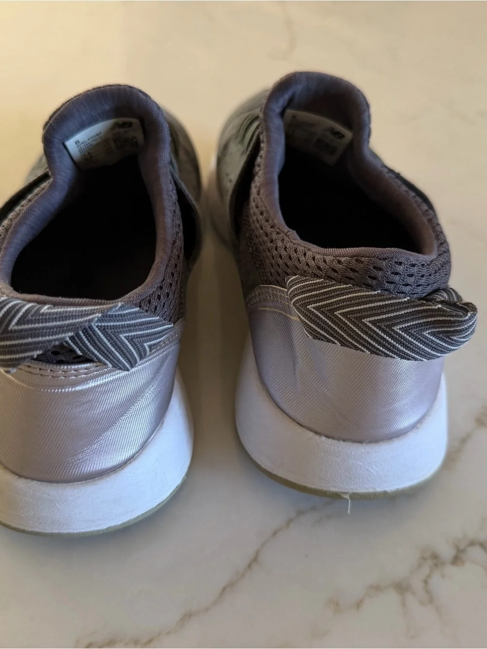 New Balance Women's Charcoal Gray and White Lightweight Sneakers